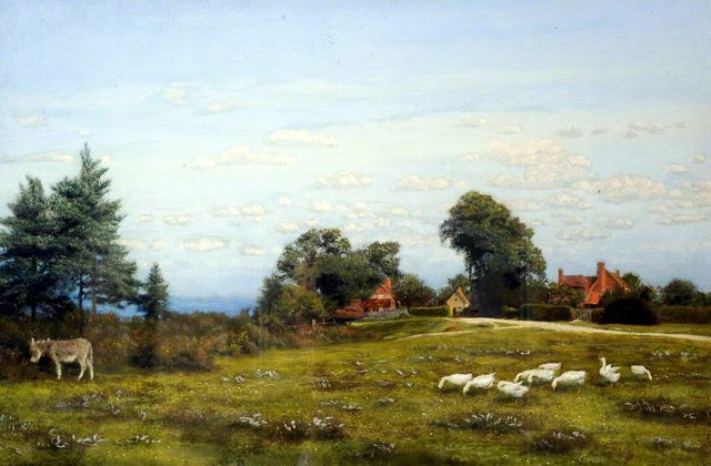 Burghfield, near Reading by Arthur Hughes