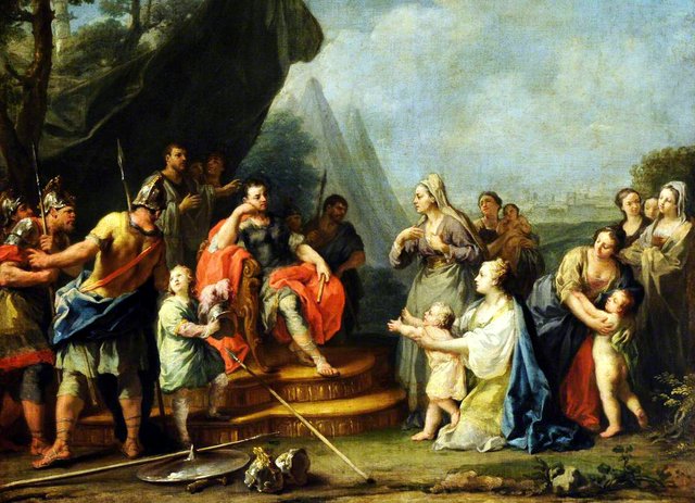Coriolanus entreated by his Womenfolk by Jacopo Amigoni