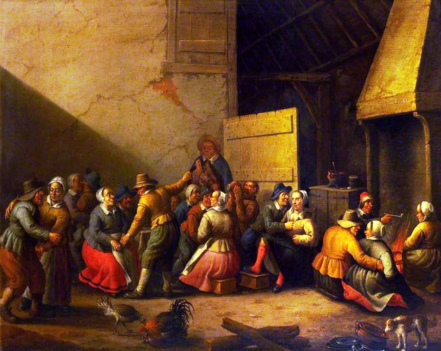 Peasants carousing in a Barn by Joost Cornelisz Droochsloot