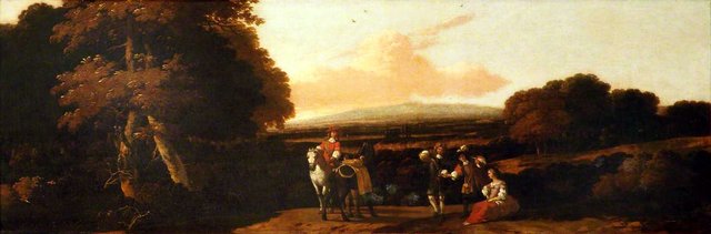 Landscape with Figures on a Road by Abraham Begeyn