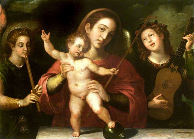 Madonna and Child with Music-making Angels by Francesc Ribalta
