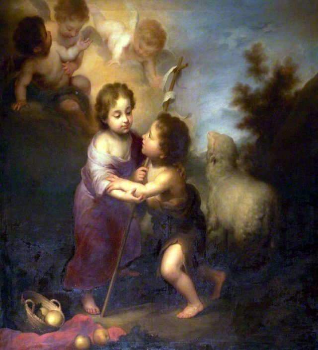 The Infant Christ and Saint John (after Murillo) by Agustín Esteve
