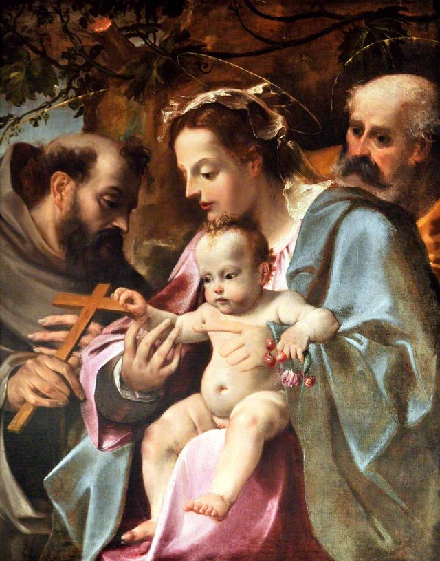 The Holy Family with Saint Francis by Ludovico Carracci