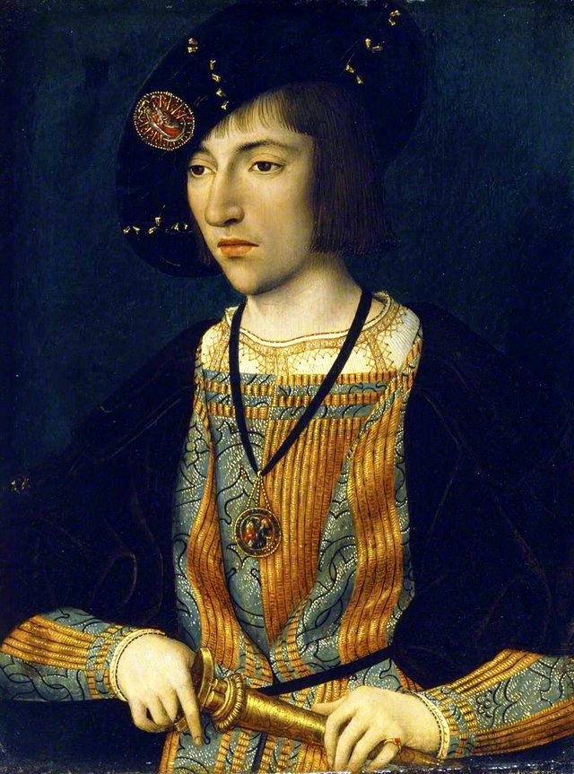 A Young Man wearing the Order of the Annunciation by Master of the Legend of the Magdalene