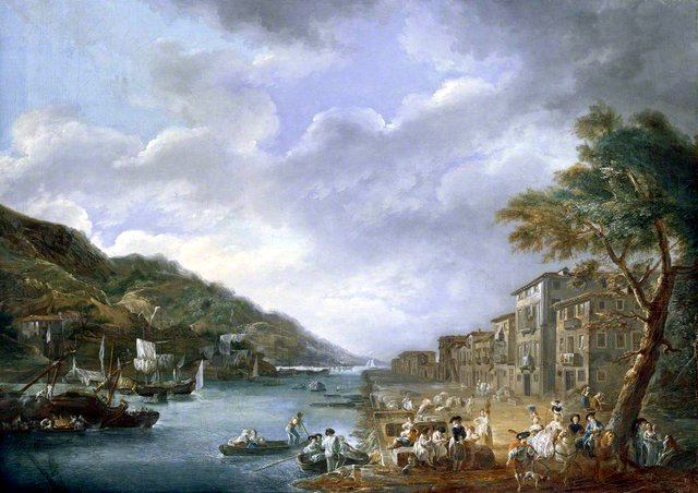 The Quay, Olaveaga, Bilbao by Luis Paret y Alcázar