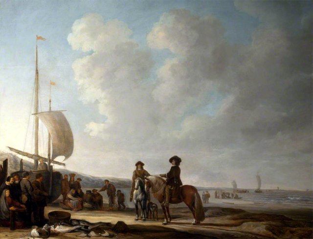 The Beach at Katwijk, South Holland, Netherlands by Jacob Esselens