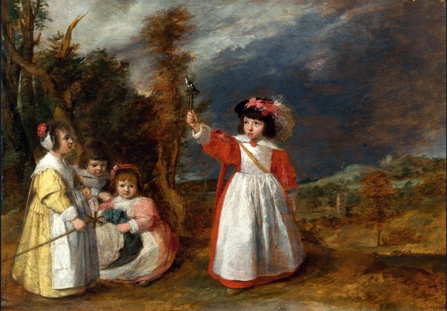 Young Children Playing in a Landscape by Joos van Craesbeeck
