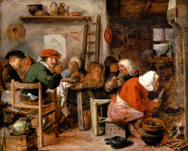 A Woman Making Pancakes by Adriaen Brouwer