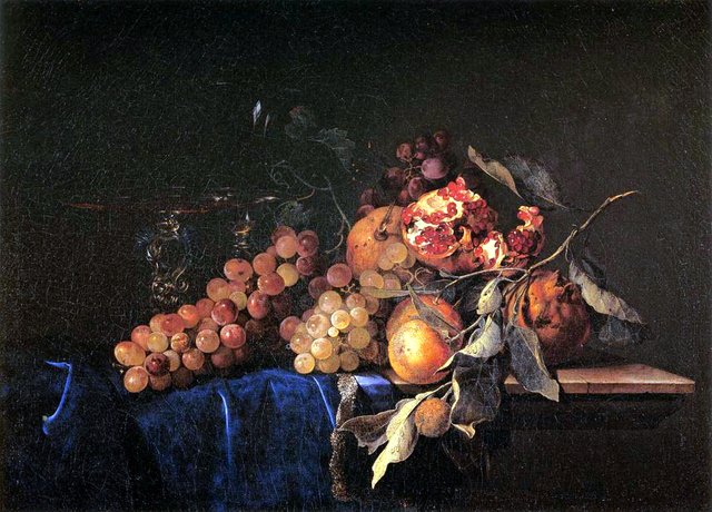 Still-Life with Fruit and a Crystal Vase by Willem van Aelst