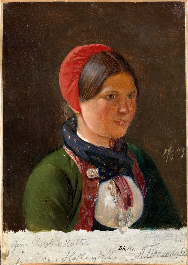 Girl from Hallingdal by Adolph Tidemand