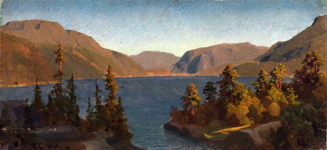 Lake in Telemark by August Cappelen