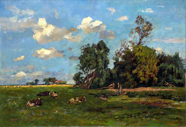 Landscape with Cows by Willem de Zwart