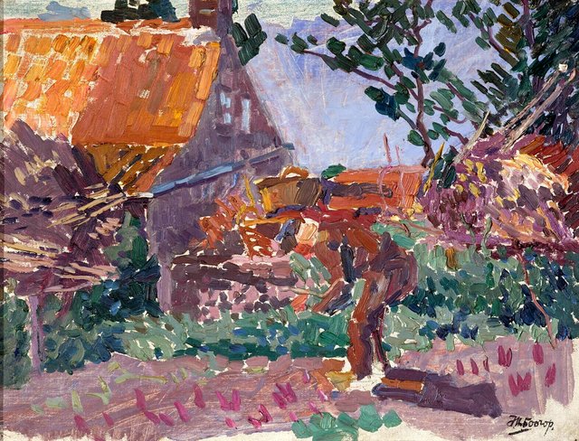 Farmer in Vegetable Garden by Jan Toorop