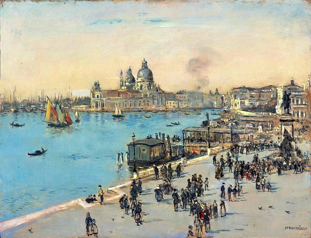 Le Quai des Esclavons ('Venetië') by Jean-François Raffaëlli