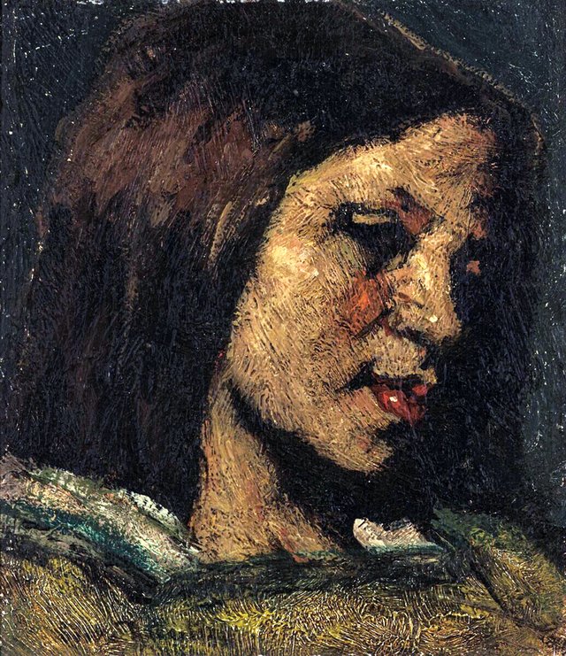 Portrait of a young girl ('Greta') by Suze Robertson