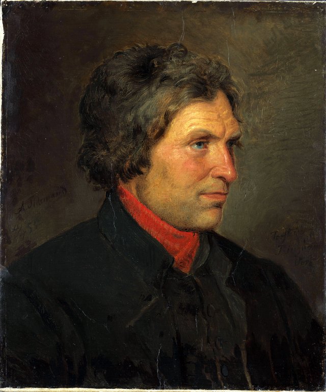 Portrait of the Farmer Torstein Ringheim from Voss by Adolph Tidemand