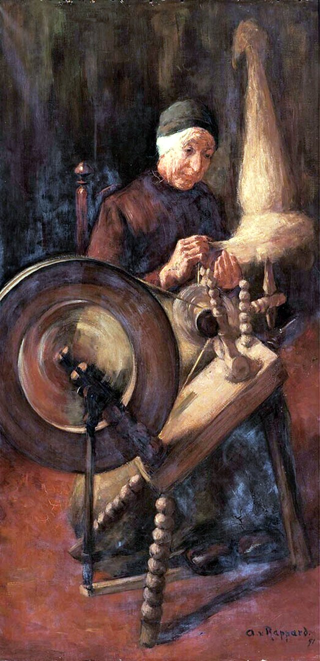 Woman at the Spinning Wheel by Anthon van Rappard