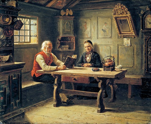 Old Age Solitude by Adolph Tidemand