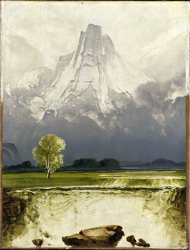 Mount Stetind with Birch by Peder Balke
