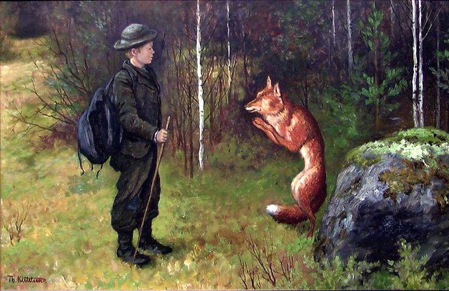 The Ash Lad and the Fox by Theodor Kittelsen