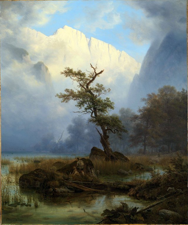 Duck-shooting an Autum Morning by Königssee by Thomas Fearnley