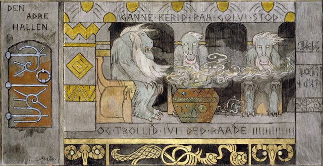 The second Hall by Gerhard Munthe