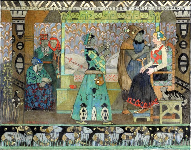 The spirited off into the Mountain by Gerhard Munthe