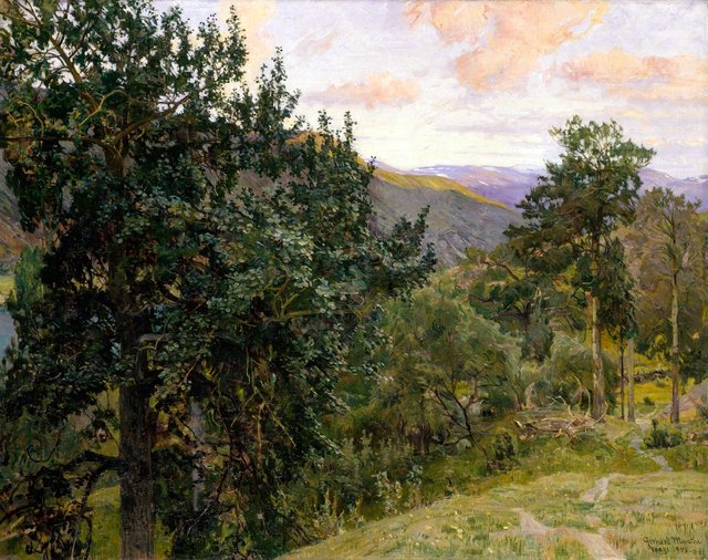 View from Vågå by Gerhard Munthe