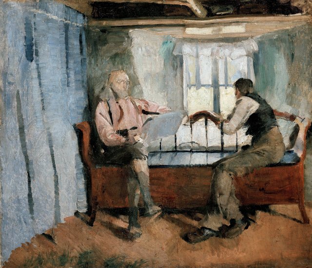 Farm Interior, Knabberud in Bærum by Harriet Backer