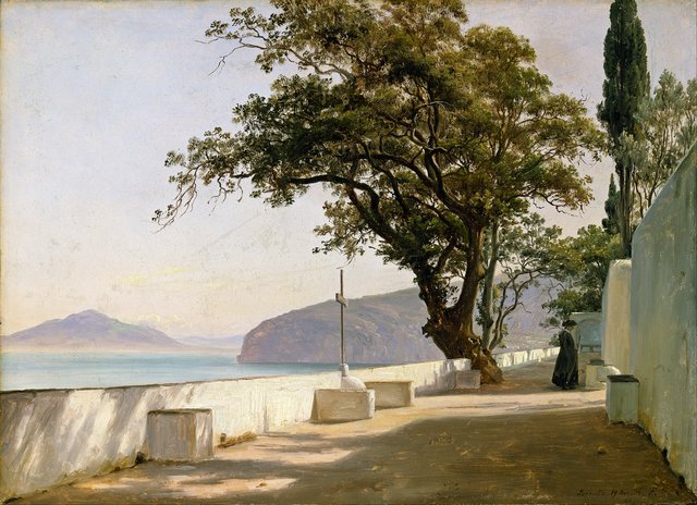 Terrace with Oak, Sorrento by Thomas Fearnley