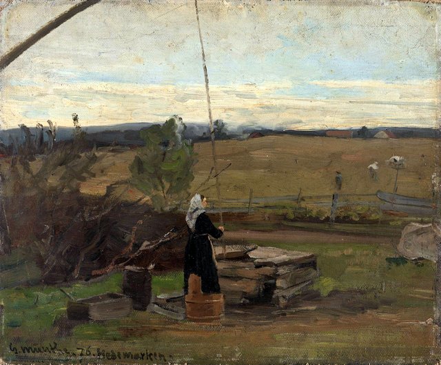At the Well by Gerhard Munthe