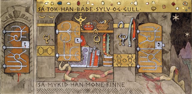 Åsmund bringing Home Silver and Gold by Gerhard Munthe