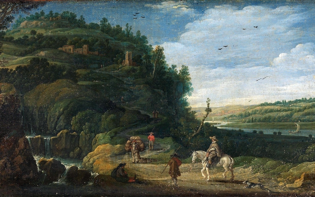 Landscape with rider by Esaias van de Velde