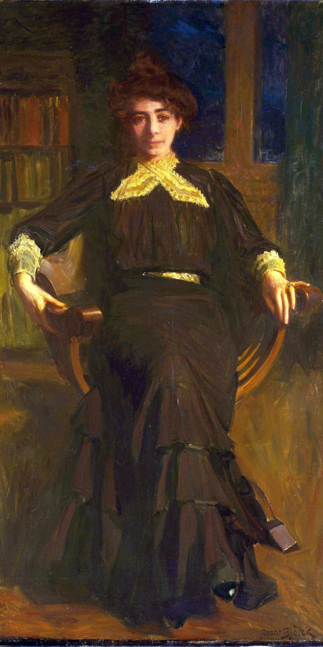 Portrait of Fru Dagmar Møller f. Bosse by Oscar Björck