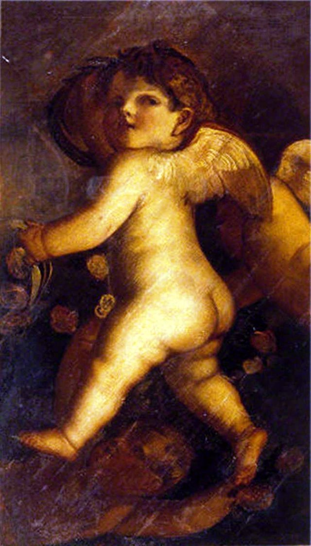 Cupid with Roses by Alessandro Varotari
