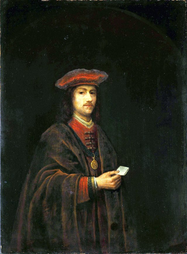A Nobleman in red Costume by Philips Koninck