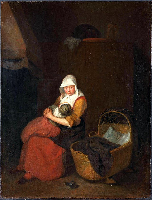 Mother and Child by Quirijn van Brekelenkam