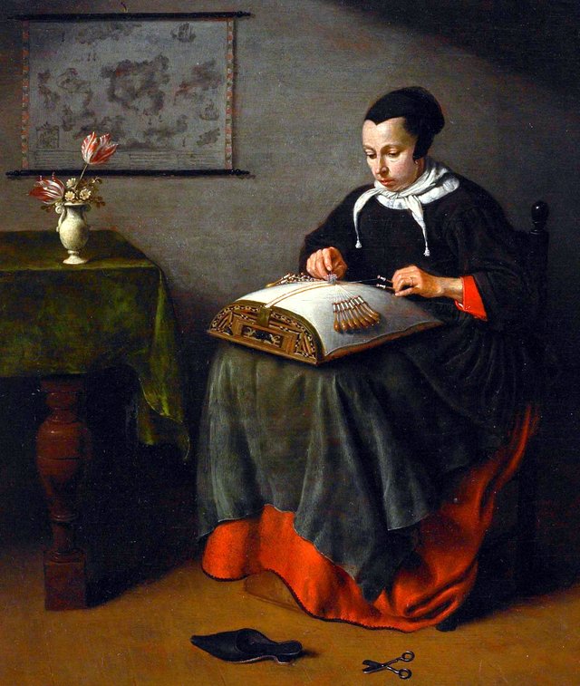 The Lacemaker by Pieter Cornelisz van Slingelandt
