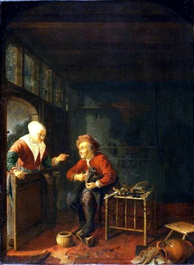 Shoemaker in his Workshop by Pieter Cornelisz van Slingelandt