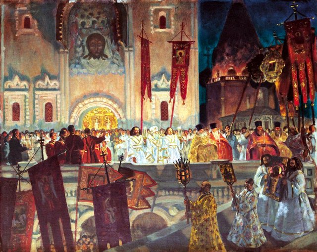 Easter Night by Boris Kustodiev
