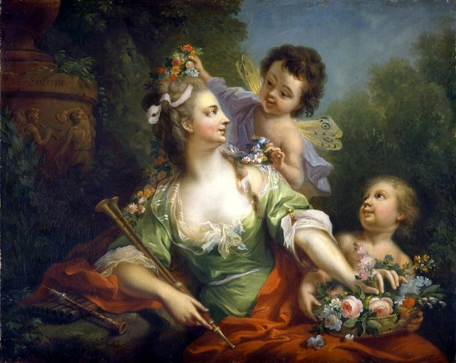 The Muse Euterpe (the nine muses, 1782) by Johann Heinrich Tischbein