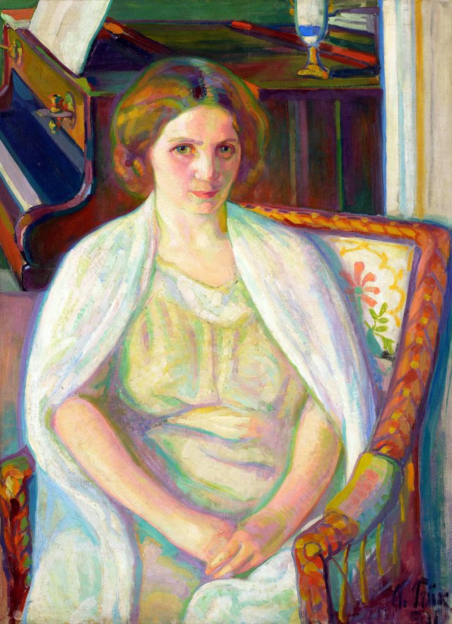 Alviina Hyllestedti portree, Nikolai Triik, EKM j by Nikolai Triik