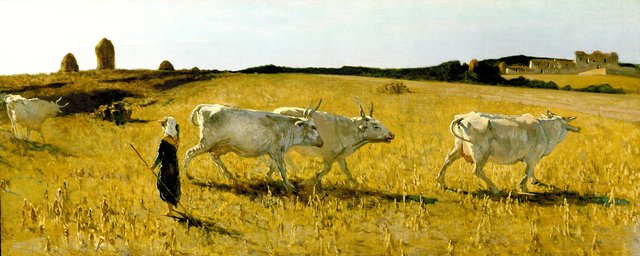 Pastures at Castiglioncello by Telemaco Signorini