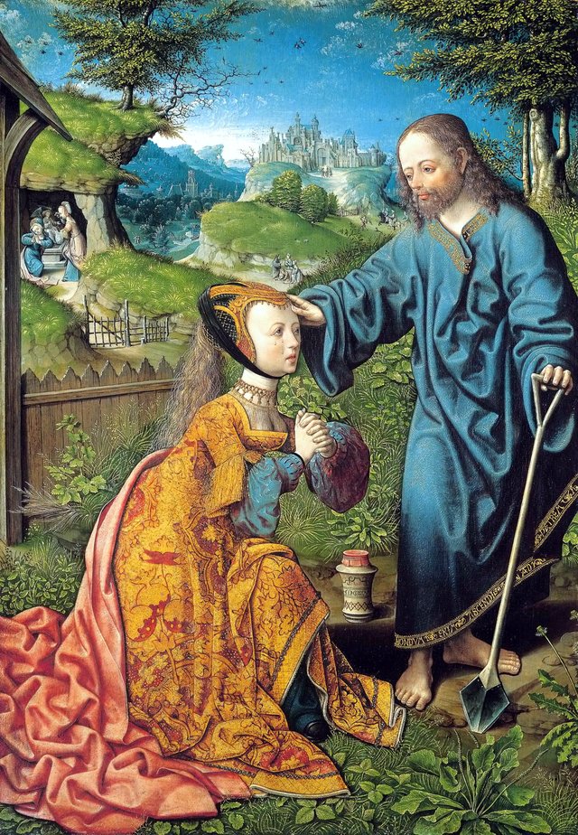 Christ Appearing to Mary Magdalen as a Gardener by Jacob Cornelisz van Oostsanen