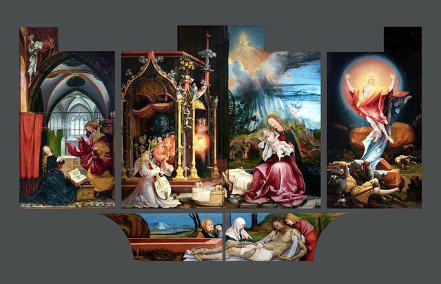 Isenheim Altarpiece, first opening by Matthias Grünewald