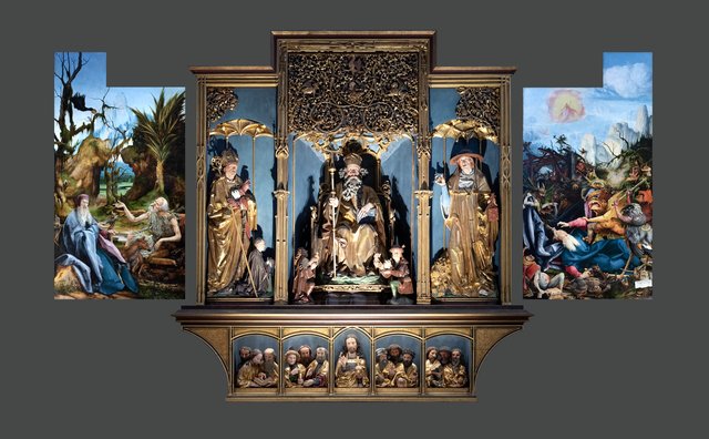 Isenheim Altarpiece, second opening by Matthias Grünewald
