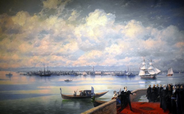 Byron's visit to the Mekhitarists in Surb Ghazar Island by Ivan Aivazovsky