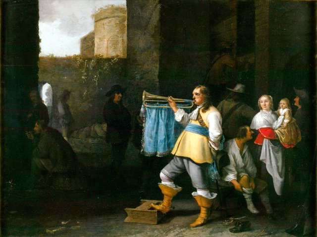 The Trumpeter by Anthonie Palamedesz.