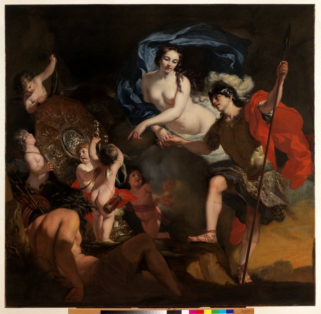 Venus hands over the armour made by Vulcan to Aeneas (Aeneid 7) by Gerard de Lairesse