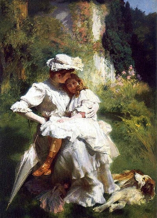 Maternal Tenderness by Émile Friant